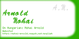 arnold mohai business card